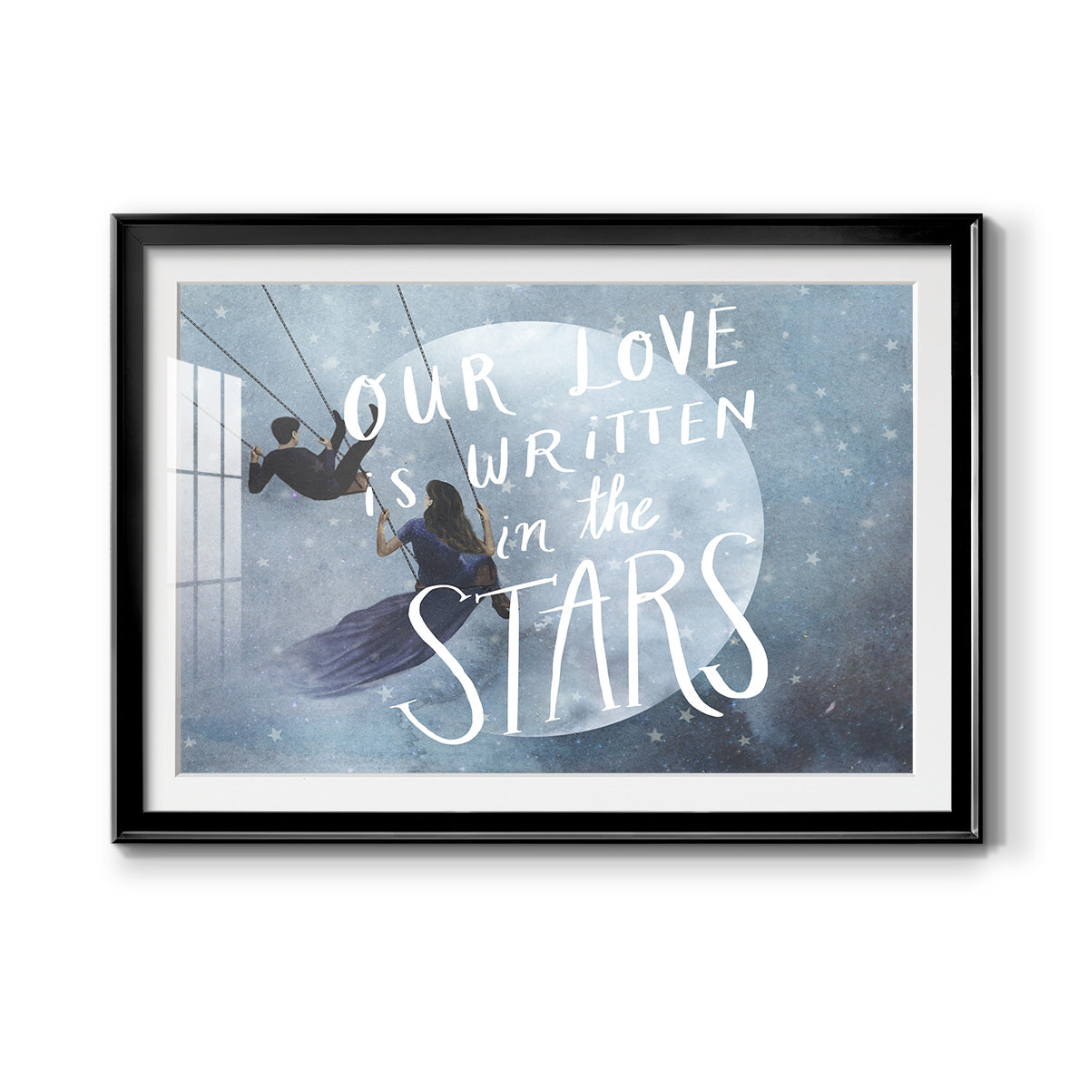 Celestial Love Collection A - Modern Framed Art Print
