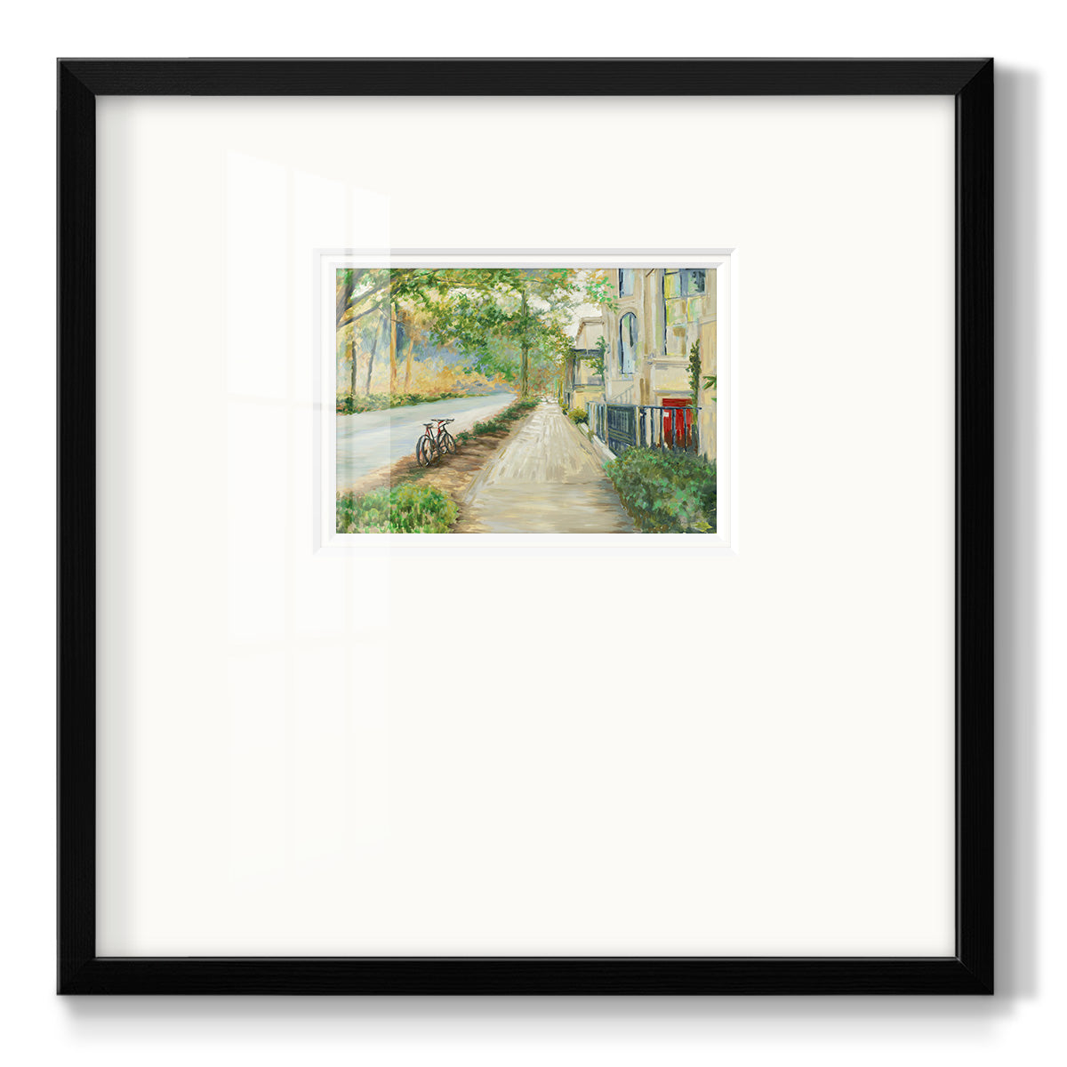 Sunny Side of the Street Premium Framed Print Double Matboard