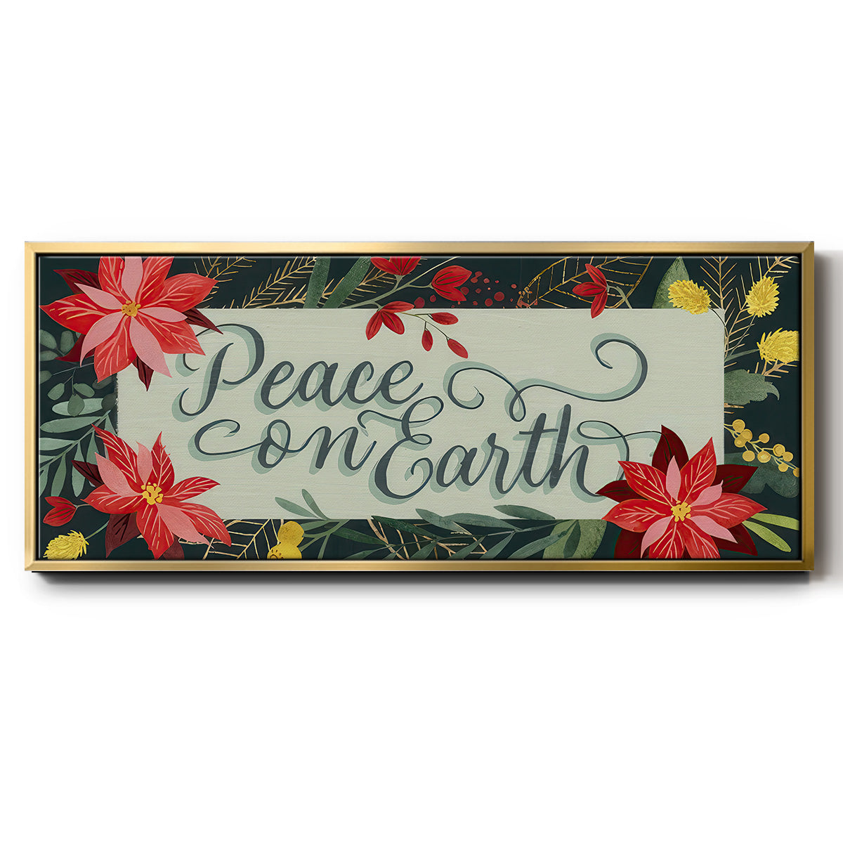 Bright Christmas Night Collection D - Floater Framed Canvas Print