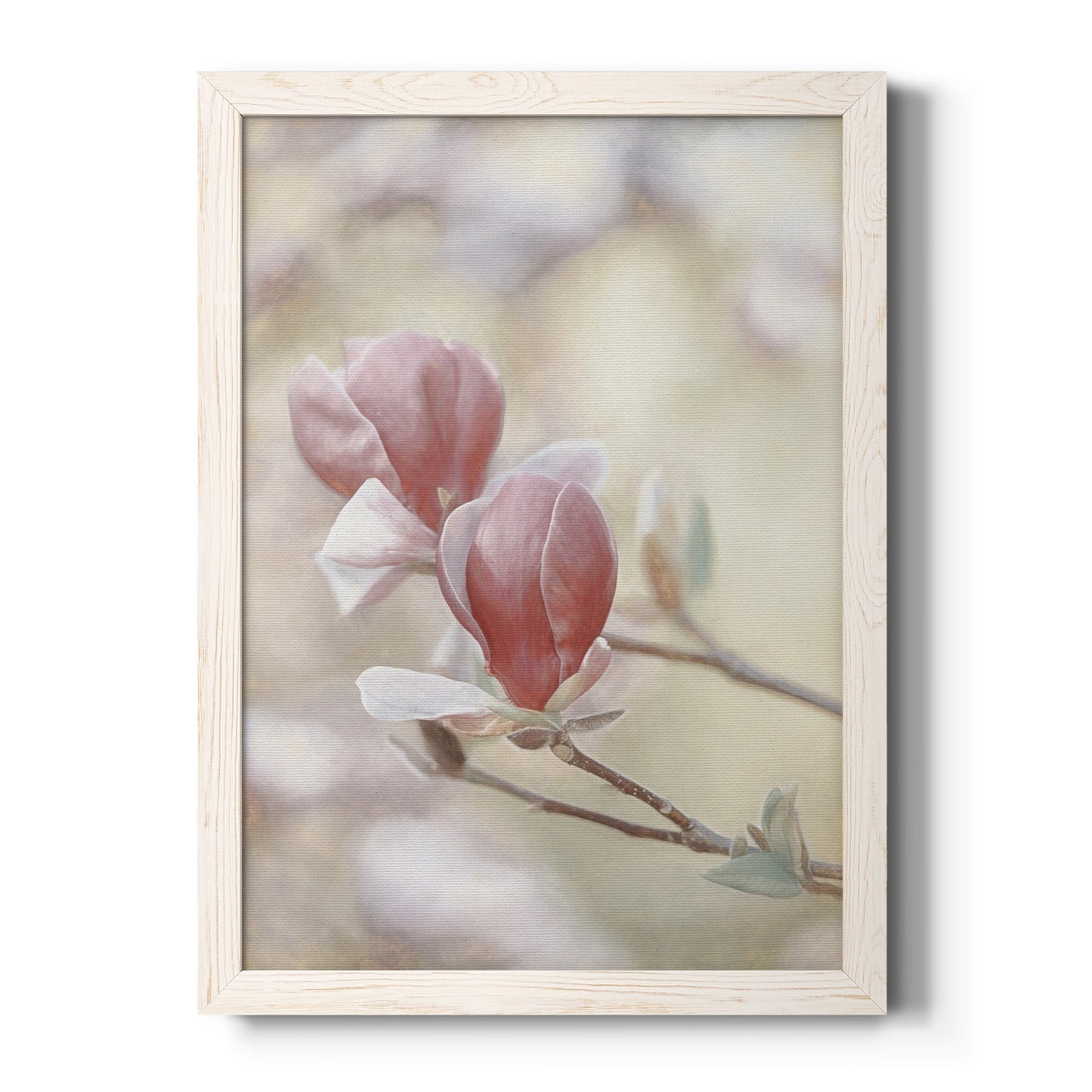 Blooming Hearts - Premium Canvas Framed in Barnwood - Ready to Hang