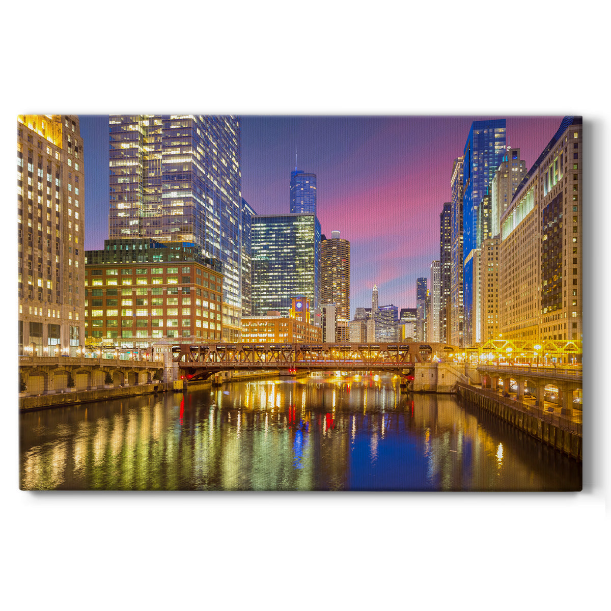 Chicago River III - Gallery Wrapped Canvas