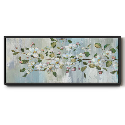 Painterly Blossoms - Floater Framed Canvas Print