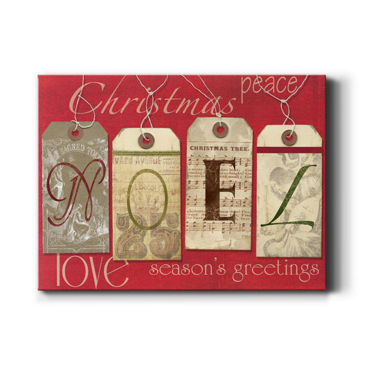 Noel Tags - Premium Gallery Wrapped Canvas  - Ready to Hang