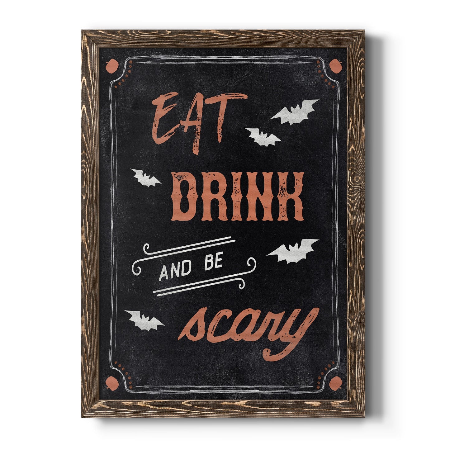 Be Scary - Barnwood Framed Canvas Print