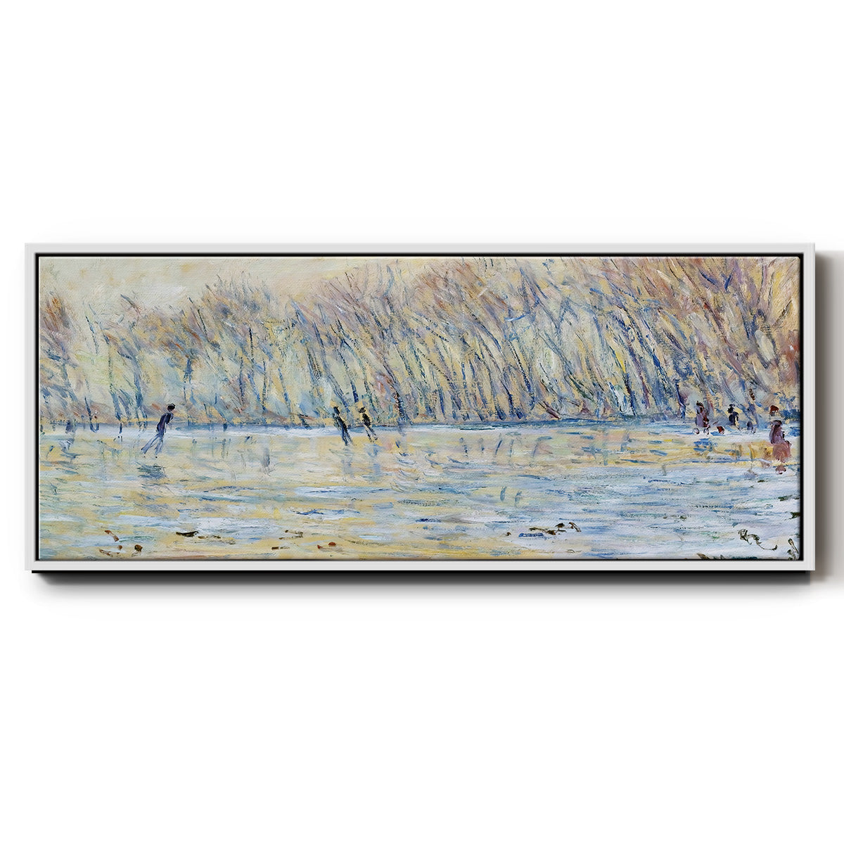 Skaters at Giverny, 1899 - Floater Framed Canvas Print