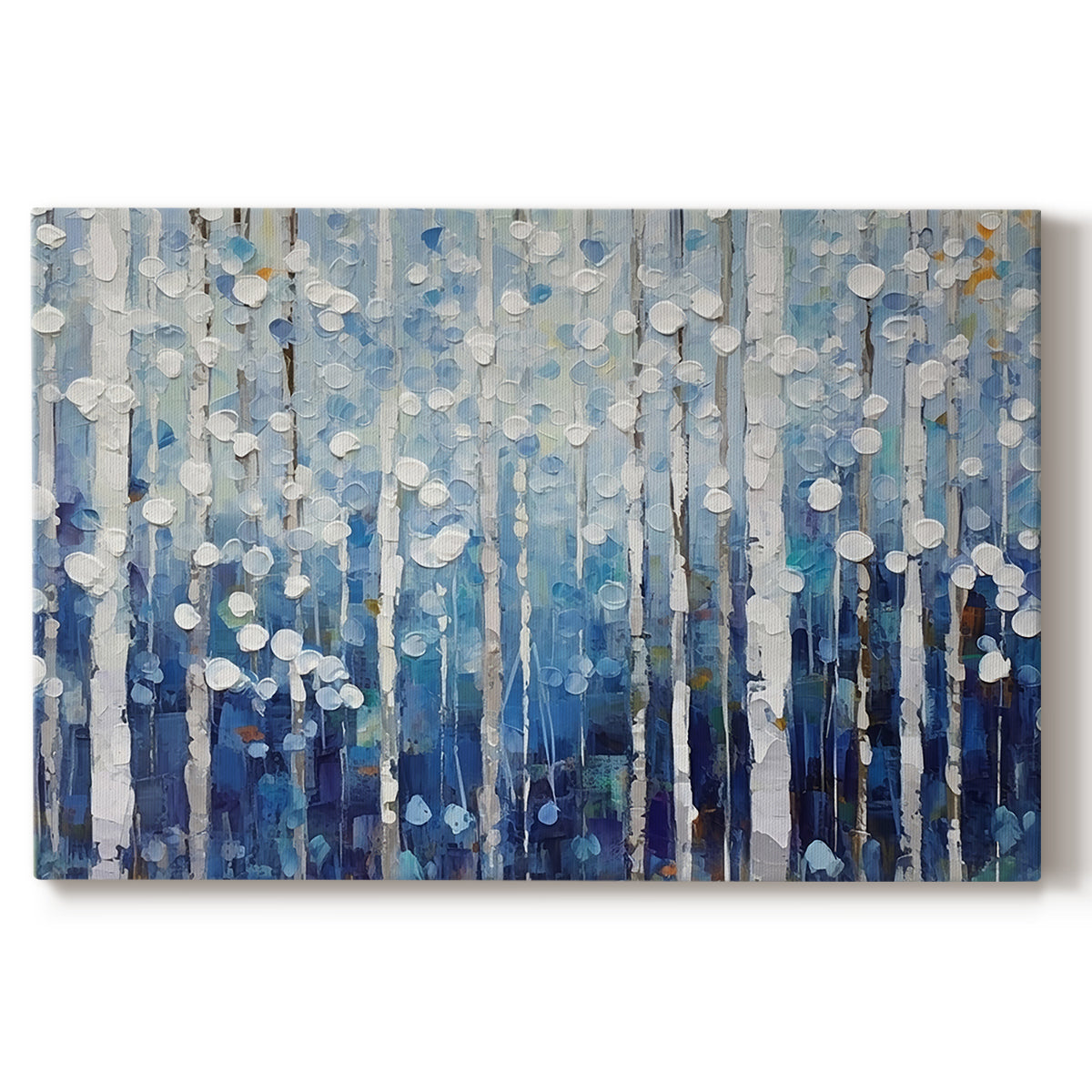 abstract,painting,trees,leaves,blue,texture,art,forest,vibrant,colors,nature,design,contemporary,textured,tranquil,foliage,modern,visual,canvas,background,landscape,round,pattern,white,serene,shades,impressionist,beauty,brushstrokes,home decor,wall art,creative,scenery,colorful,decorative,artwork,unique,style,aesthetic,mixed media