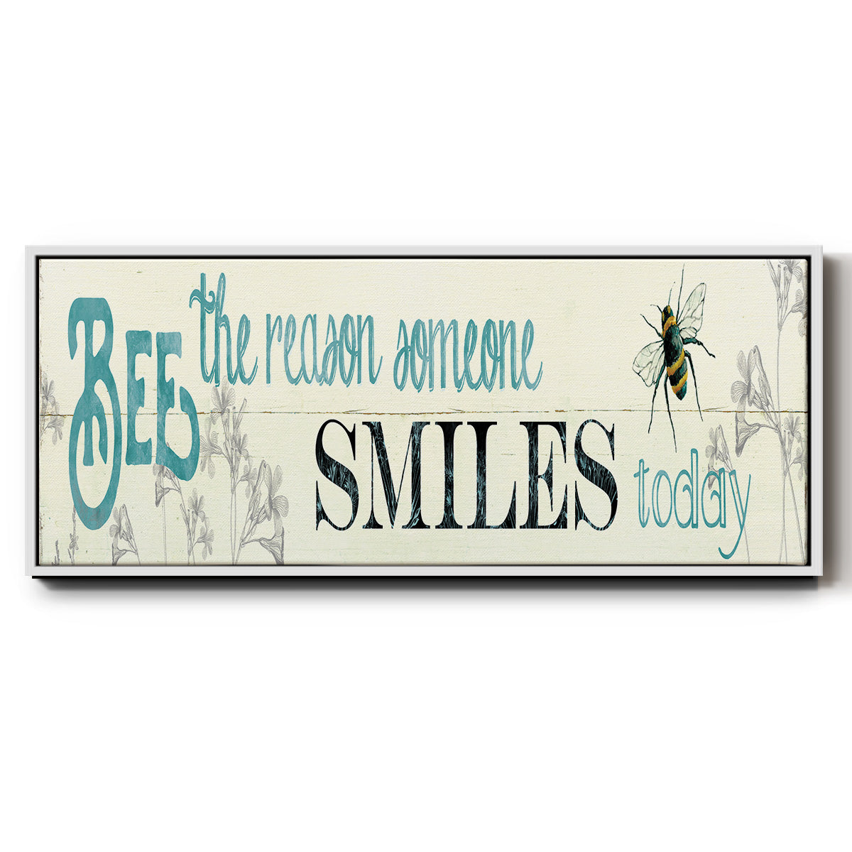 Bee The Reason - Floater Framed Canvas Print