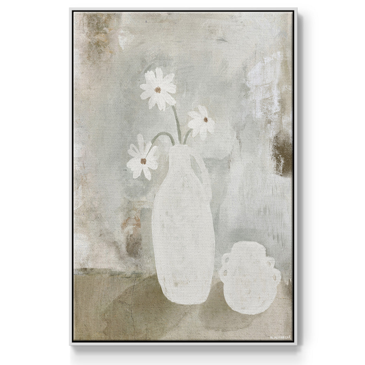 Sunday Blooms Framed Premium Gallery Wrapped Canvas - Ready to Hang