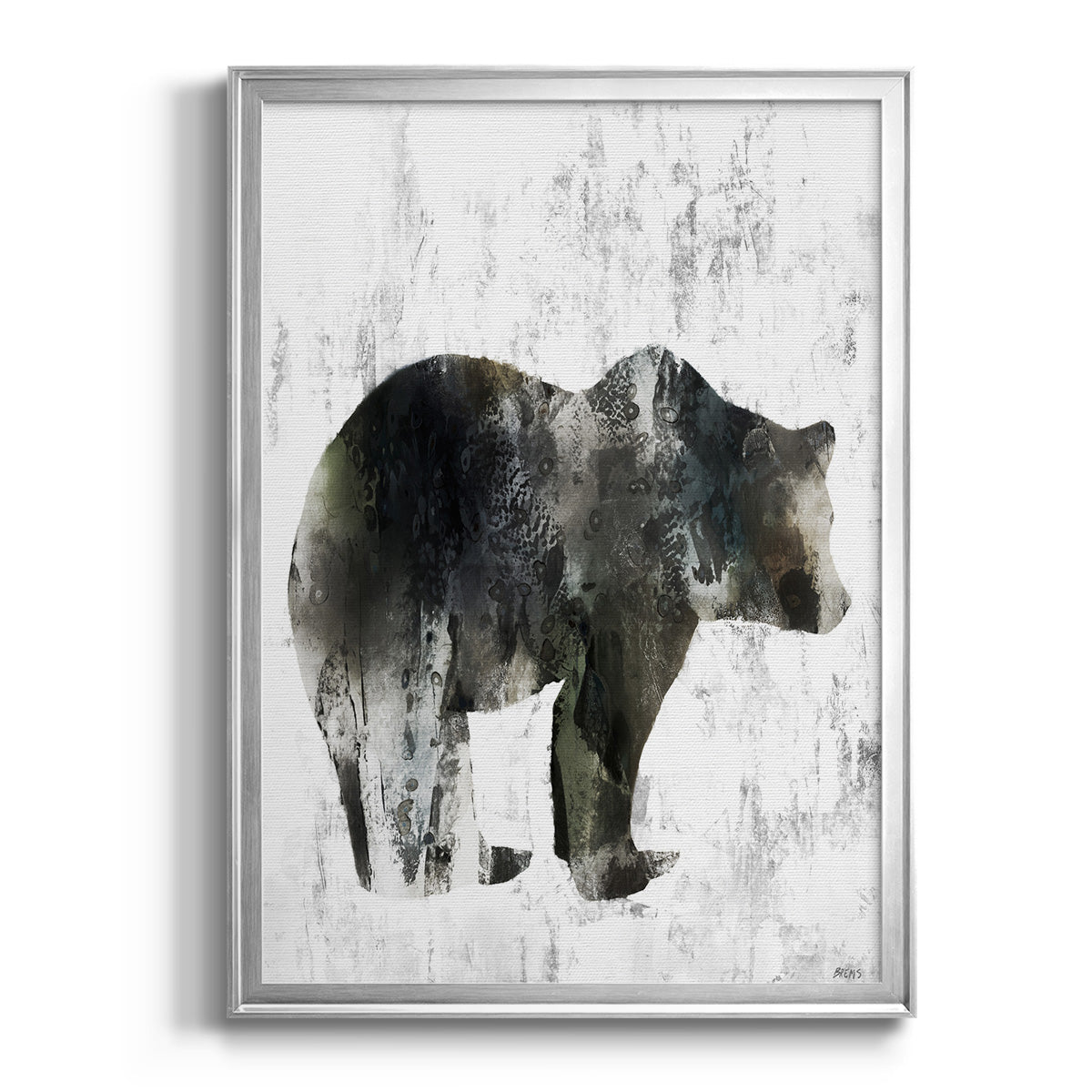 Bear Totem - Modern Framed Canvas Print