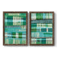 Teal Pattern I - Premium Framed Canvas 2 Piece Set - Ready to Hang