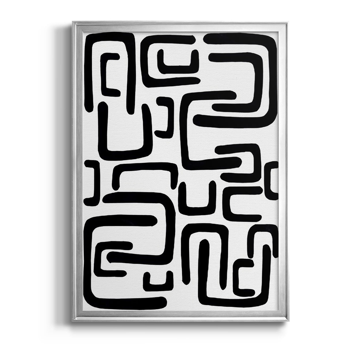 Shuffle II - Modern Framed Canvas Print