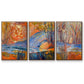 Cadmium Winter Solstice I - Framed Premium Gallery Wrapped Canvas L Frame 3 Piece Set - Ready to Hang