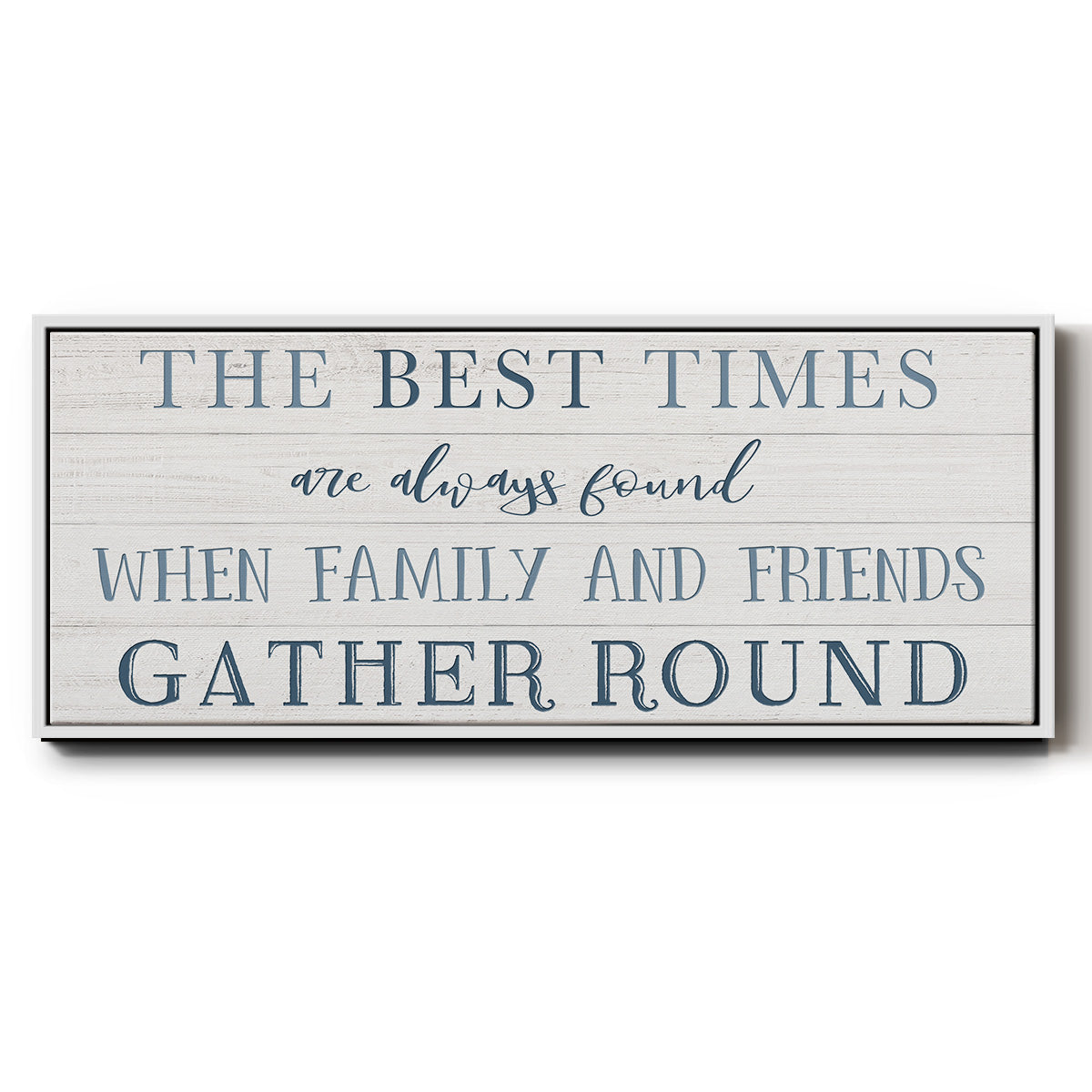 Family and Friends Gather - Floater Framed Canvas Print