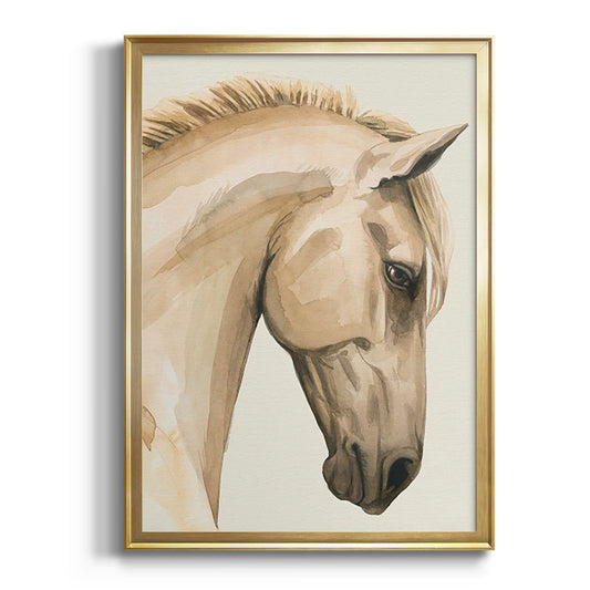 Golden Palomino I - Modern Framed Canvas Print