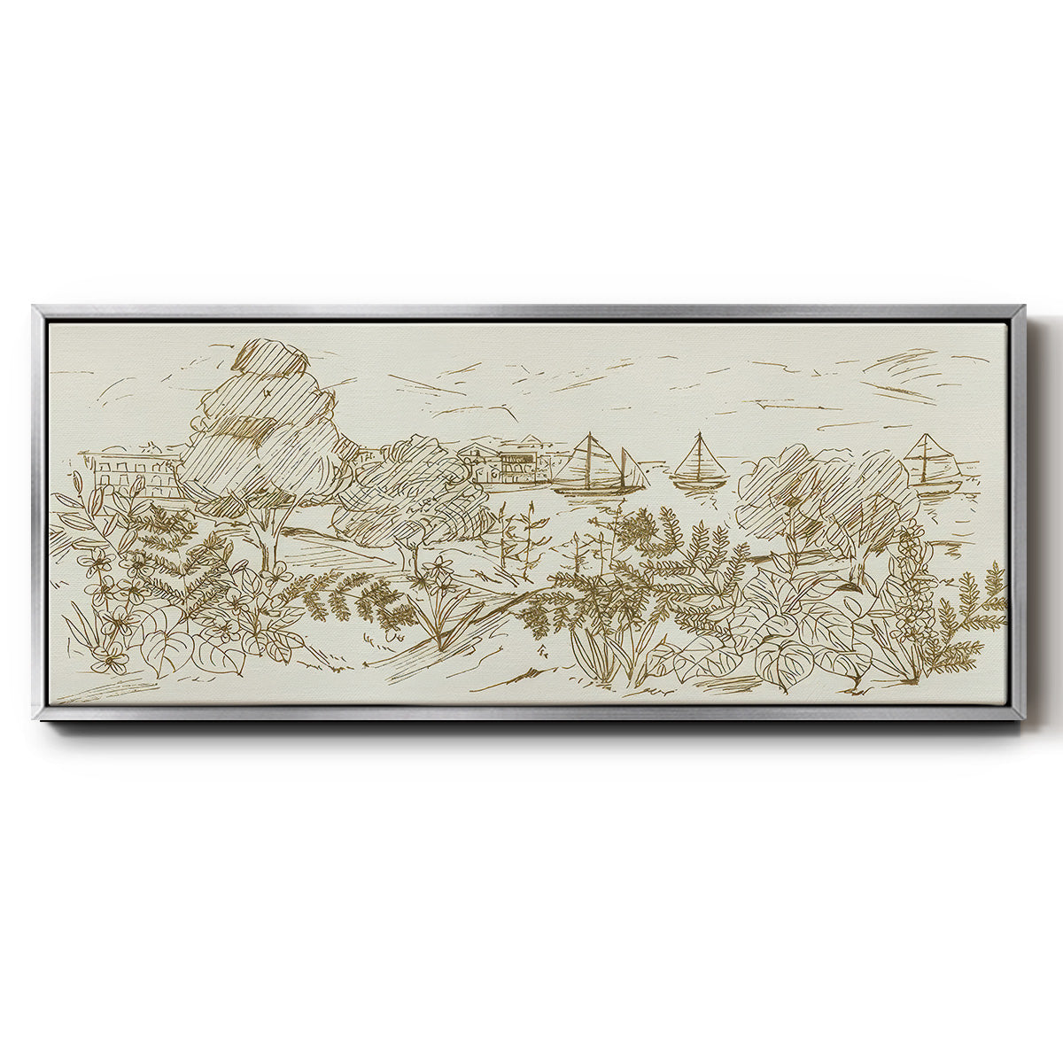 Autumn Landing I - Floater Framed Canvas Print