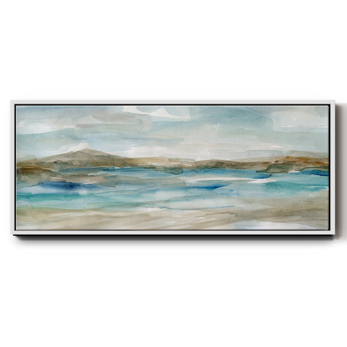 Peaceful Beach II - Floater Framed Canvas Print