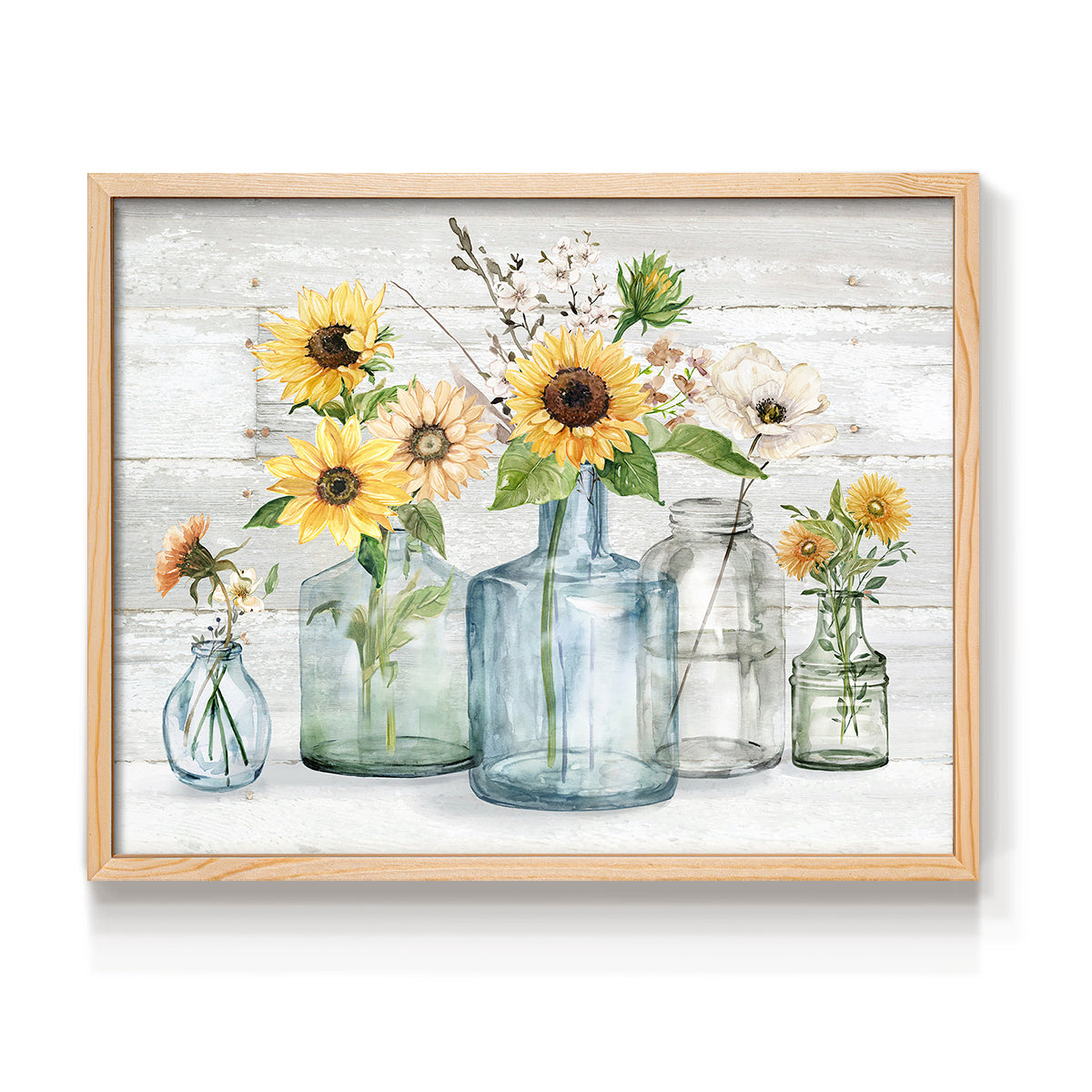 Sunflower Extravaganza - Restickable Framed Art Print