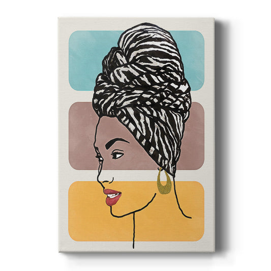 Head Wrap II Premium Gallery Wrapped Canvas - Ready to Hang