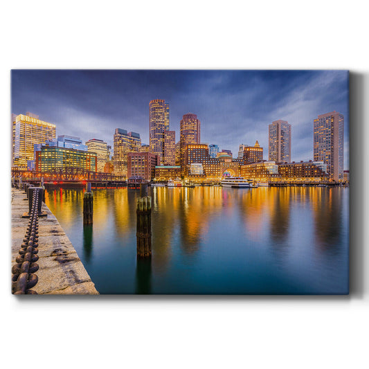 USA Harbor Skyline - Canvas Art Print