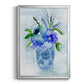 Blue Bouquet I - Modern Framed Canvas Print
