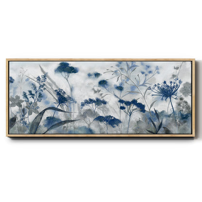 Inky Indigo - Floater Framed Canvas Print