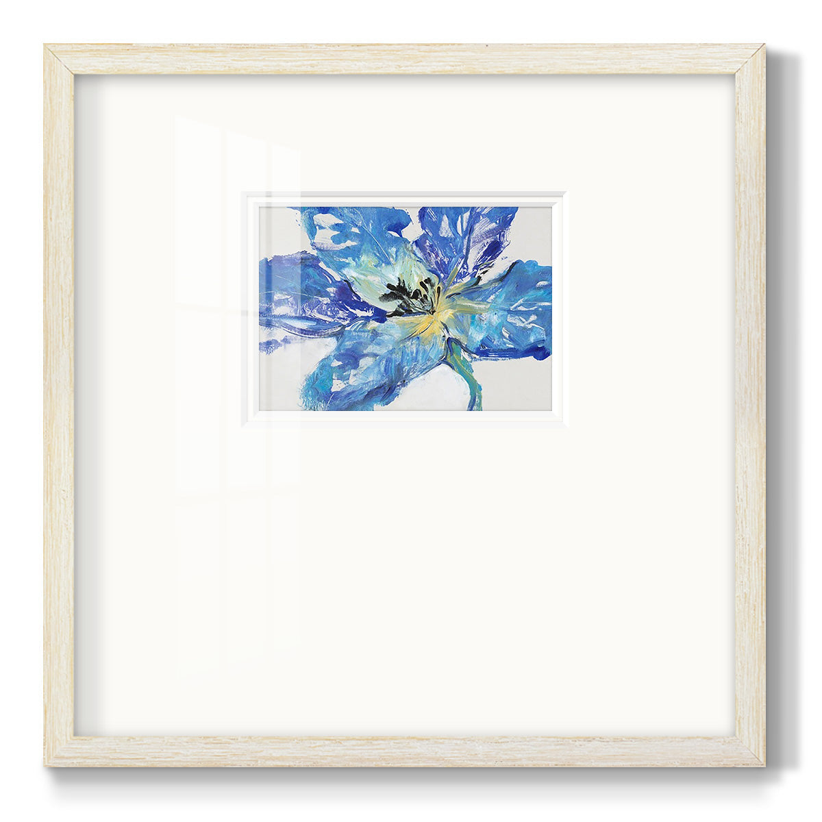 Fleur Bleue II Premium Framed Print Double Matboard