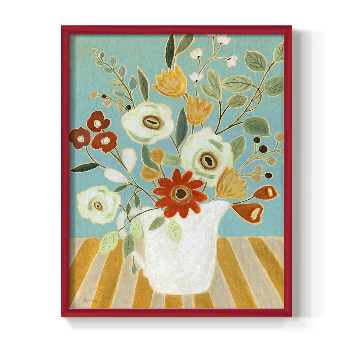 Joyful Blossoms I - Restickable Framed Art Print