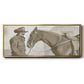Work Friends II - Floater Framed Canvas Print