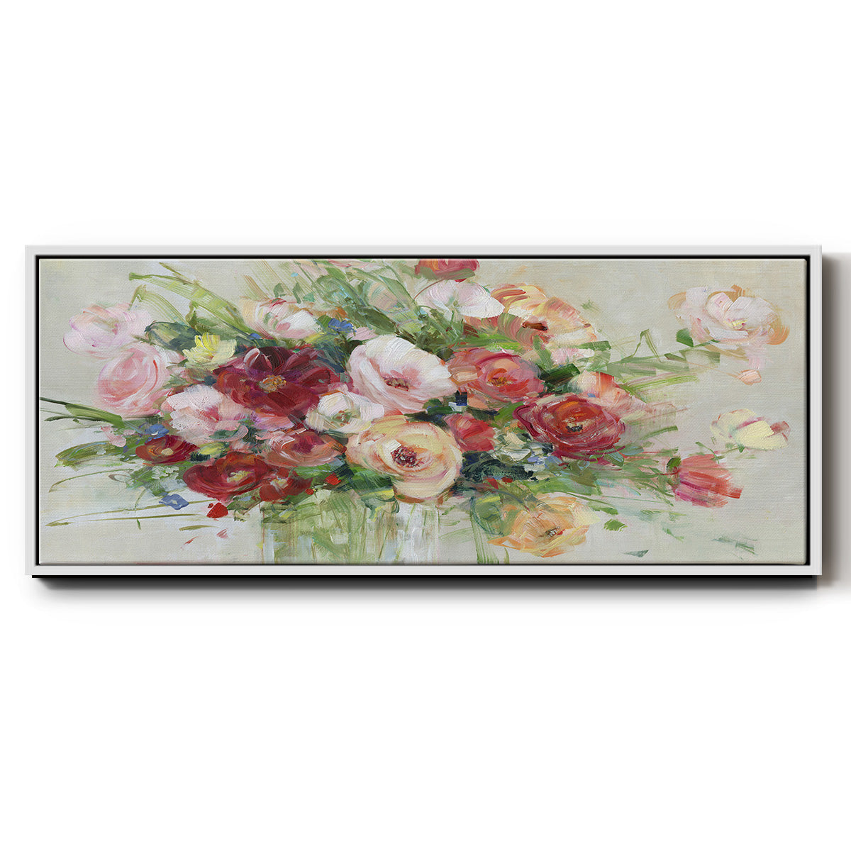 Just Peachy - Floater Framed Canvas Print