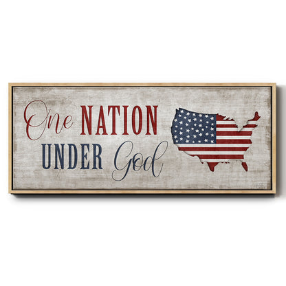 One Nation Under God - Floater Framed Canvas Print