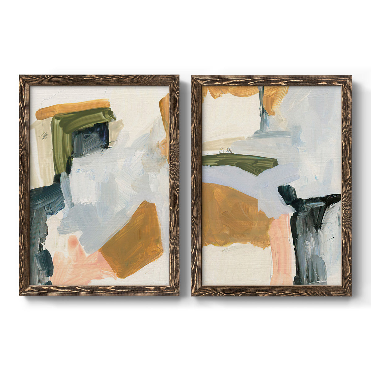 Palette Meld I - Premium Framed Canvas 2 Piece Set - Ready to Hang