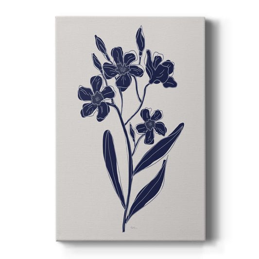Indigo Botanical Study II - Canvas Art Print