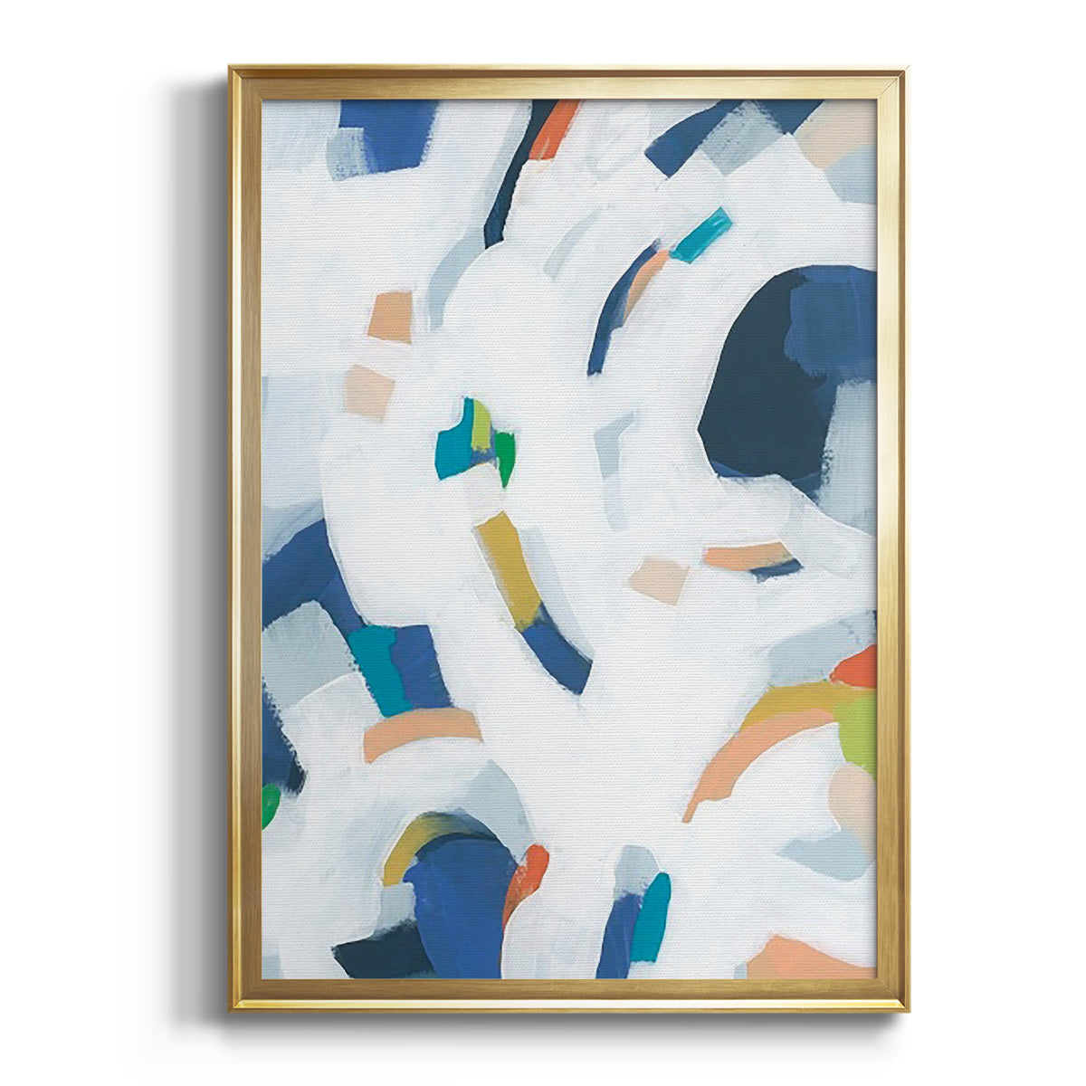 Bright Orbit II - Modern Framed Canvas Print