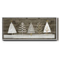 Wooded White Christmas Collection D - Floater Framed Canvas Print