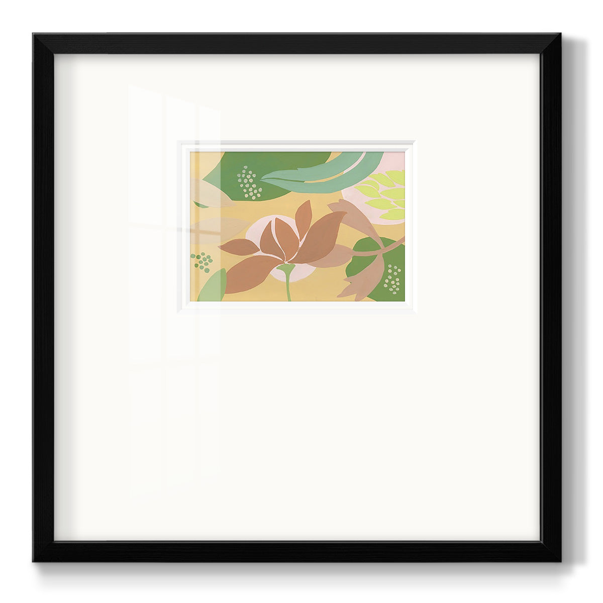 Neutral Blooms I Premium Framed Print Double Matboard