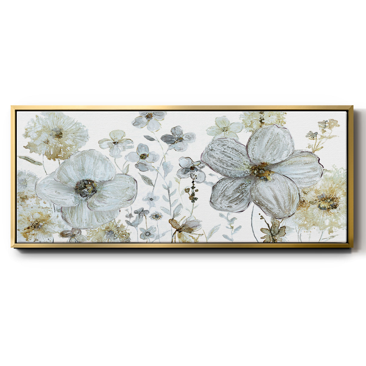 Garden Glitter III - Floater Framed Canvas Print