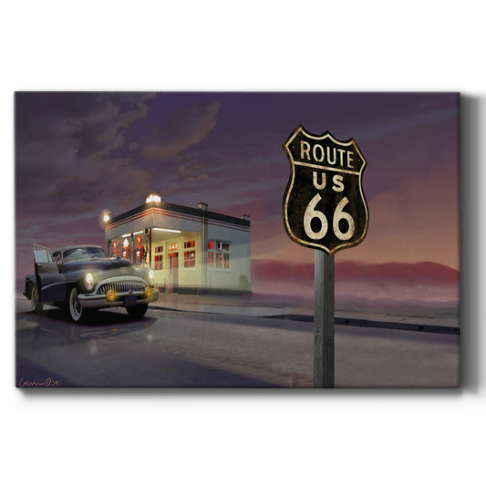 Route 66 Premium Gallery Wrapped Canvas - Ready to Hang