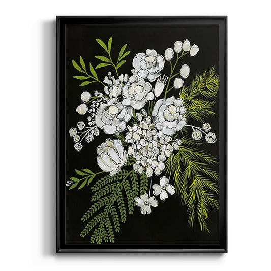 Alabaster Bouquet I - Modern Framed Canvas Print