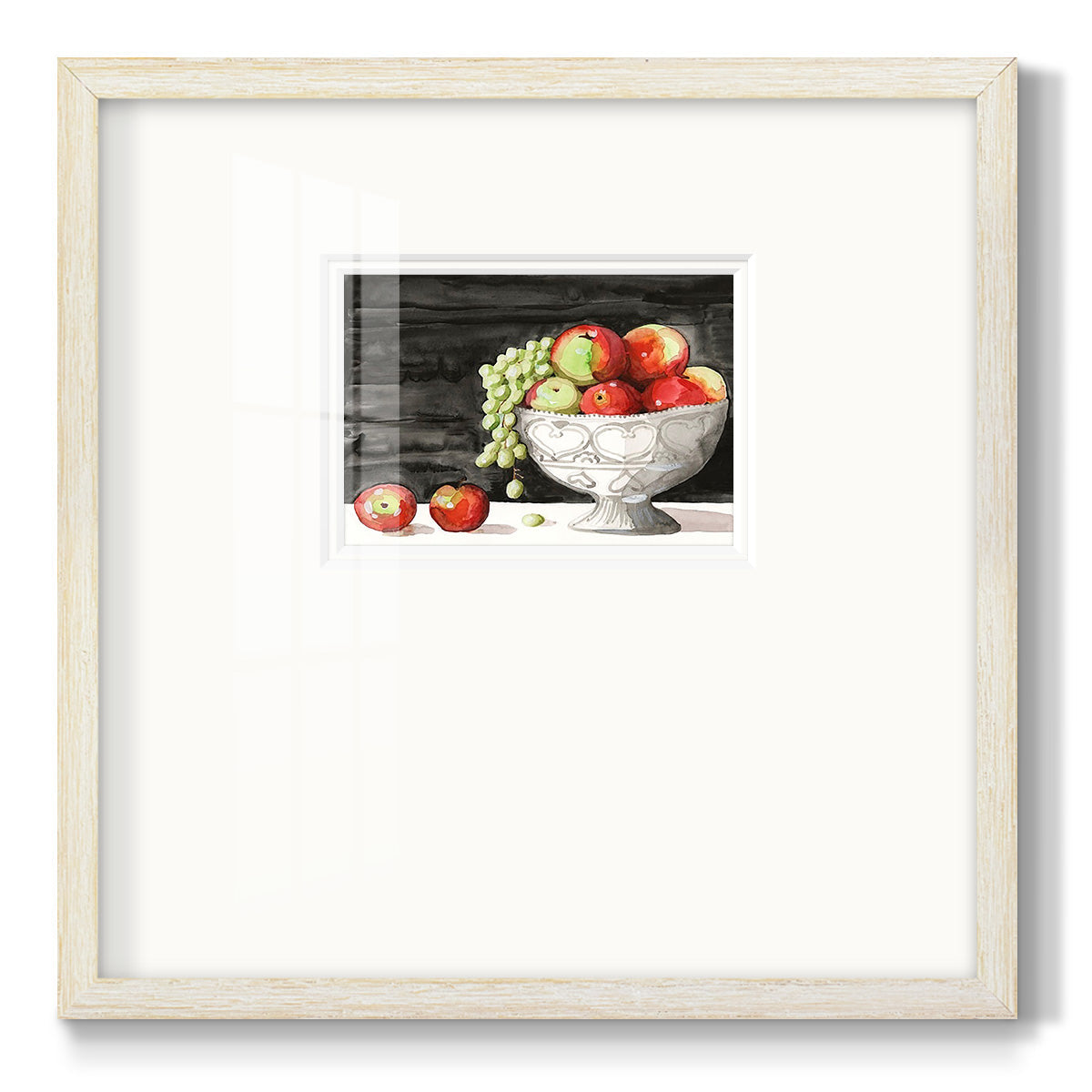 Watercolor Fruit Bowl I Premium Framed Print Double Matboard