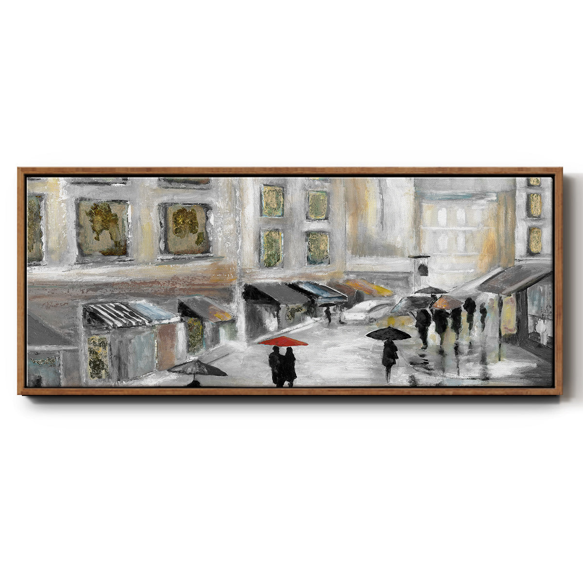 Sunday Market - Floater Framed Canvas Print