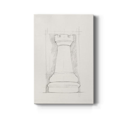 Chess Set Sketch IV - Canvas Art Print