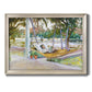 Impressionist leisure portrait scene by John Singer Sargent printed on canvas in an ornate champagne frame.