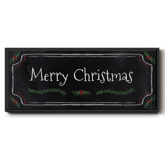 Merry Christmas - Floater Framed Canvas Print