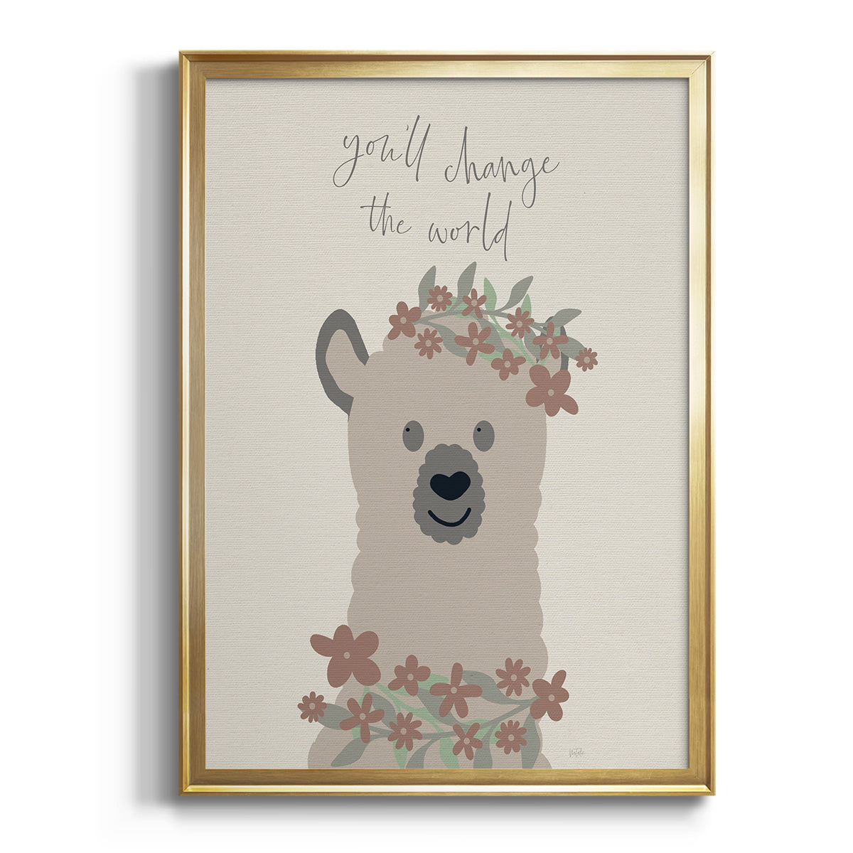 Change The World - Modern Framed Canvas Print