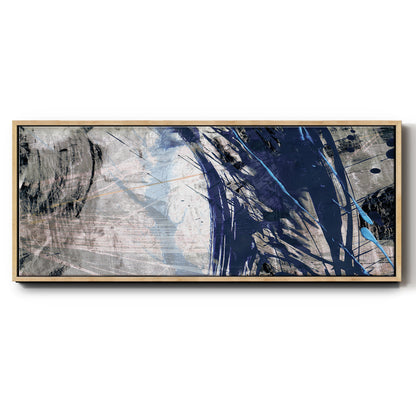Blue Noise II - Floater Framed Canvas Print