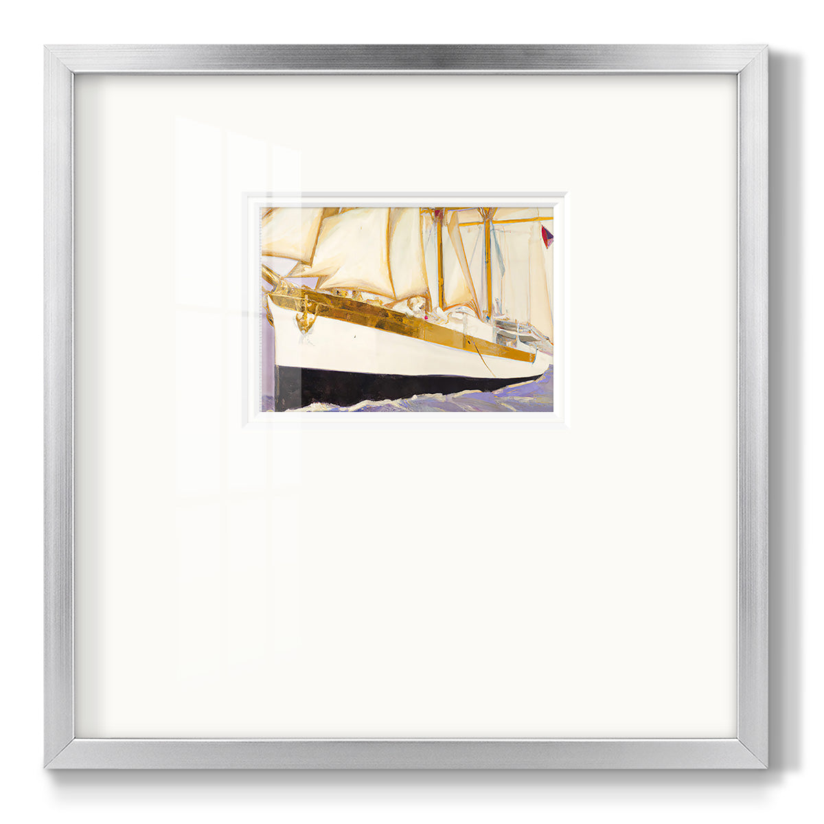 Godlen Sail V Premium Framed Print Double Matboard