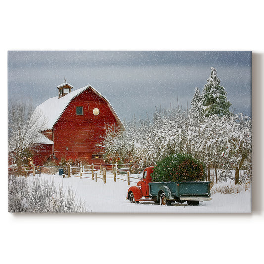 Soft Linen Village Serenade - Canvas Art Print