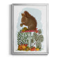 Red Squirrel On Mushroom - Modern Framed Canvas Print