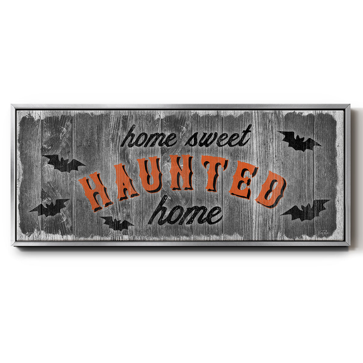 Home Sweet Haunted - Floater Framed Canvas Print