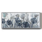 Indigo Field - Floater Framed Canvas Print